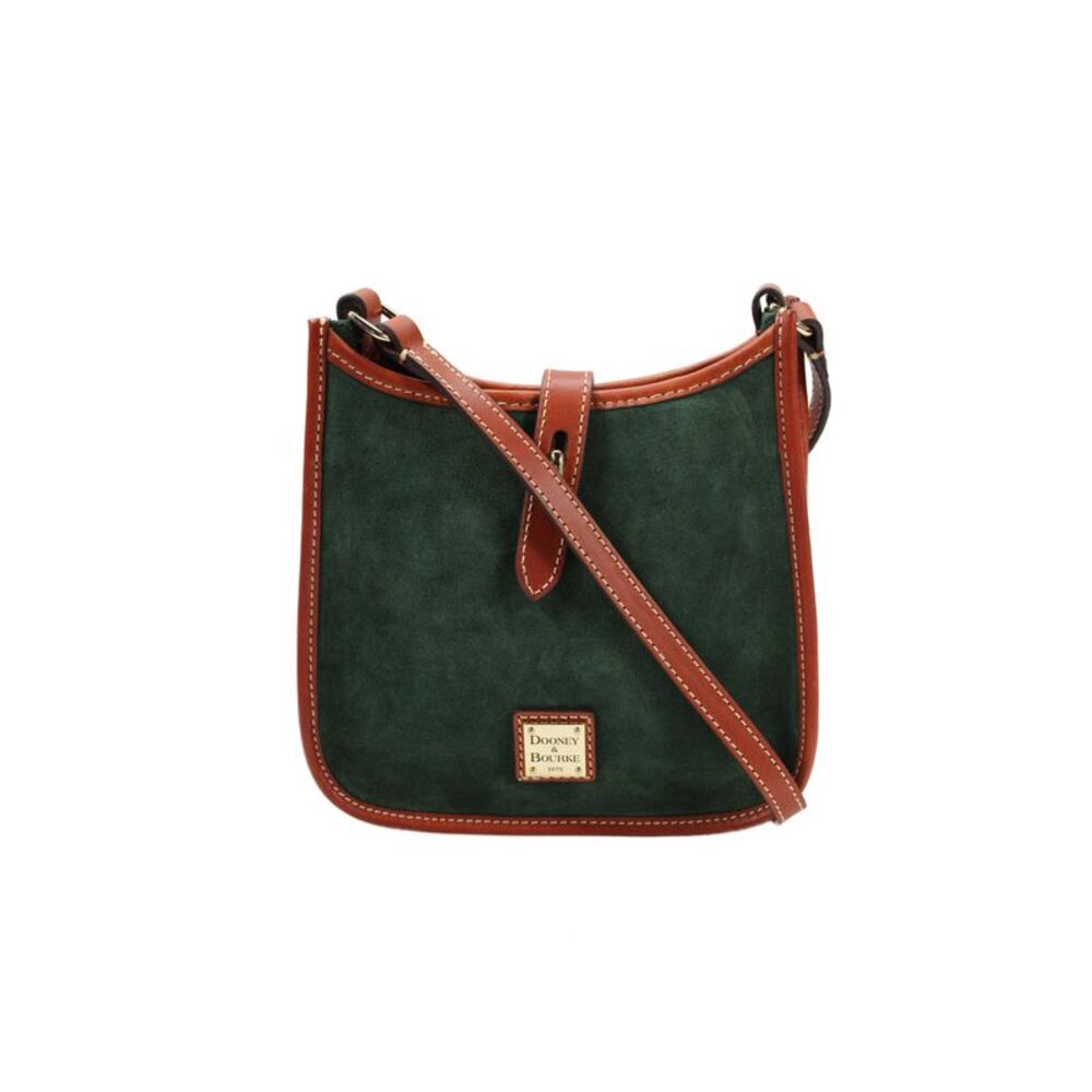 Dooney & Bourke Womens Single Strap Suede Small Messenger Handbag Ivy Green